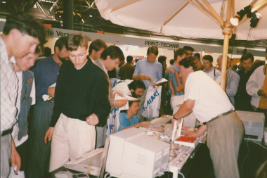 IT Experte Andreas Lampl Messe 1989